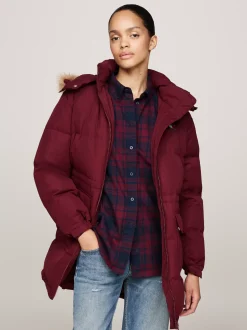 Kurtki & Płaszcze*Tommy Hilfiger Długa Puchowa Kurtka Alaska DEEP ROUGE