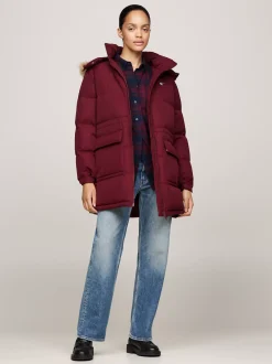 Kurtki & Płaszcze*Tommy Hilfiger Długa Puchowa Kurtka Alaska DEEP ROUGE