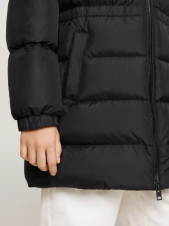Kurtki I Płaszcze*Tommy Hilfiger Długa Puchowa Kurtka O Taliowanym Kroju BLACK