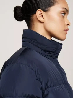 Kurtki & Płaszcze*Tommy Hilfiger Długi Puchowy Płaszcz Alaska Z Kapturem DARK NIGHT NAVY