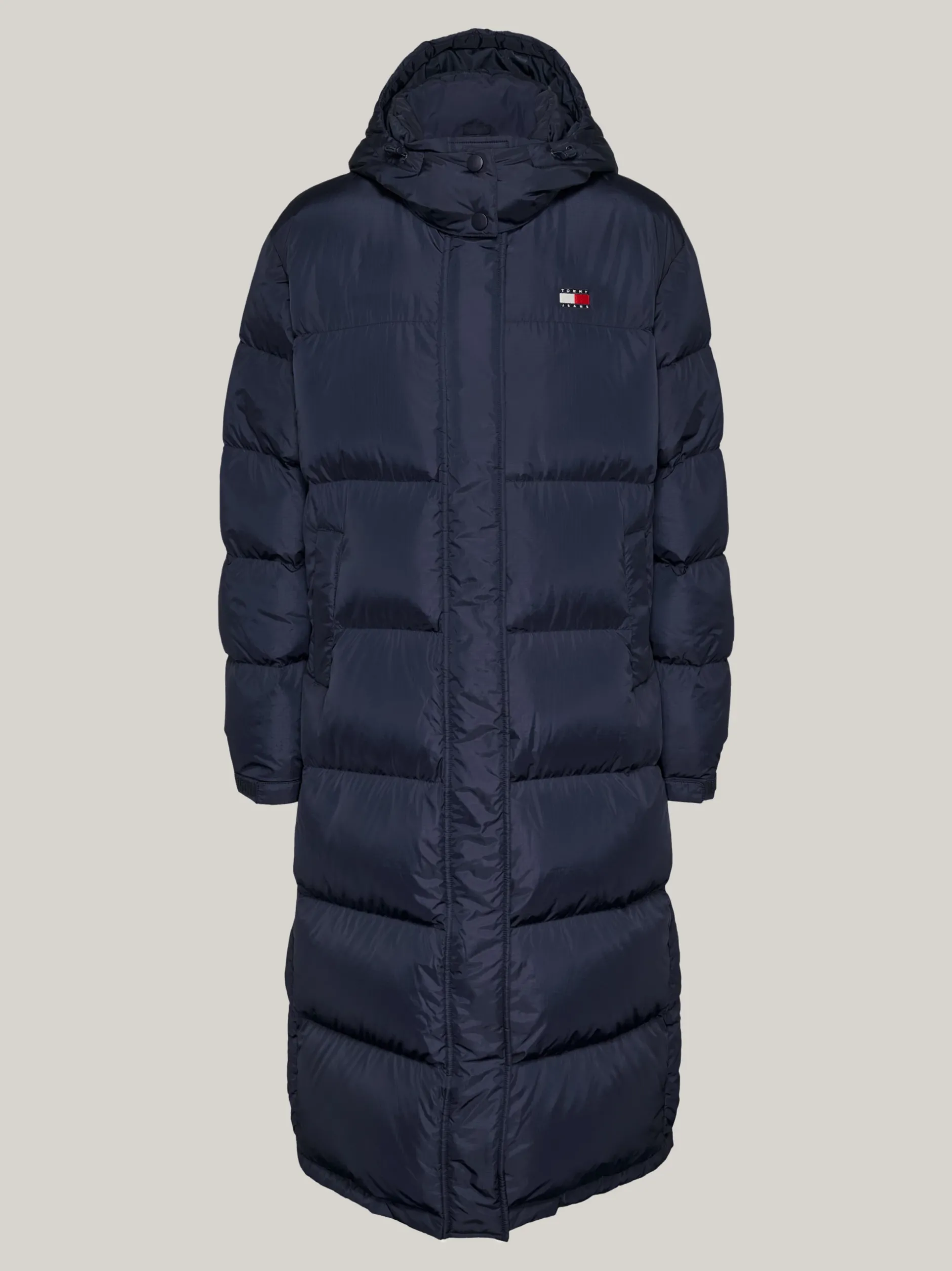 Kurtki & Płaszcze*Tommy Hilfiger Długi Puchowy Płaszcz Alaska Z Kapturem DARK NIGHT NAVY