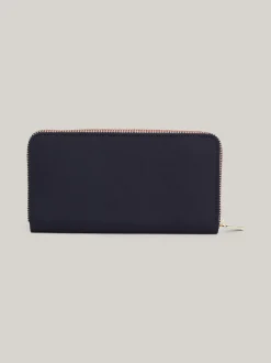 Portfele & Breloczki Do Kluczy*Tommy Hilfiger Duży Portfel Poppy Z Monogramem TH SPACE BLUE