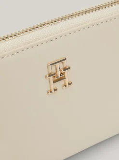 Portfele & Breloczki Do Kluczy*Tommy Hilfiger Duży Portfel TH Chic Z Zapięciem Na Zamek CLASSIC BEIGE