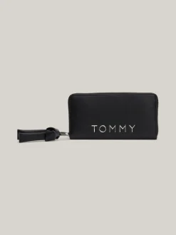 Portfele & Breloczki Do Kluczy*Tommy Hilfiger Duży Portfel Z Metalowym Logo BLACK