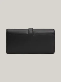 Portfele & Breloczki Do Kluczy*Tommy Hilfiger Duży Składany Portfel Heritage Z Klapką BLACK
