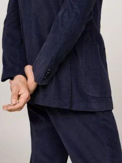 Garnitury I Kostiumy*Tommy Hilfiger Dwuczęściowy Aksamitny Garnitur BLUE