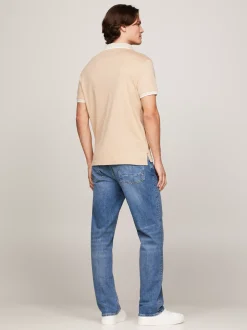 Koszulki Polo*Tommy Hilfiger Dwukolorowa Koszulka Polo O Regularnym Kroju CLASSIC BEIGE / CLASSIC KHAKI
