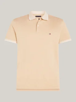 Koszulki Polo*Tommy Hilfiger Dwukolorowa Koszulka Polo O Regularnym Kroju CLASSIC BEIGE / CLASSIC KHAKI