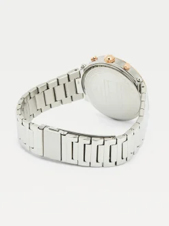 Zegarki*Tommy Hilfiger Dwukolorowy Zegarek Sportowy SILVER