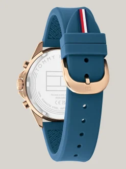 Zegarki*Tommy Hilfiger Dwukolorowy Zegarek Ze Stali Nierdzewnej BLUE