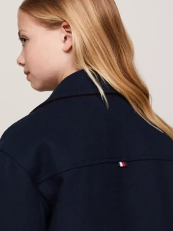 Kurtki I Płaszcze*Tommy Hilfiger Dwurzędowa Kurtka Marynarska DESERT SKY