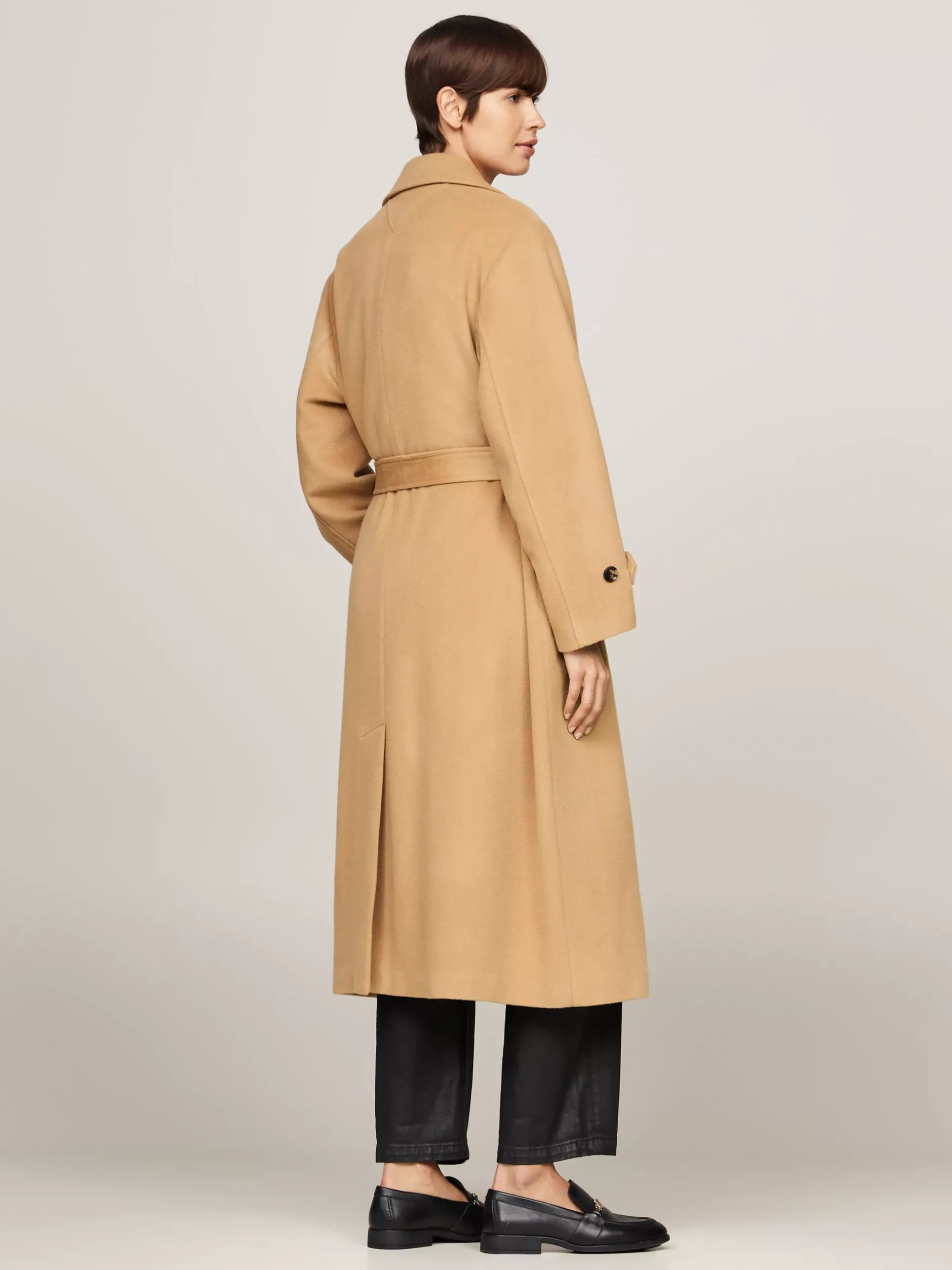 Kurtki & Płaszcze|Wełniane Płaszcze*Tommy Hilfiger Dwurzędowy Wełniany Płaszcz CLASSIC KHAKI