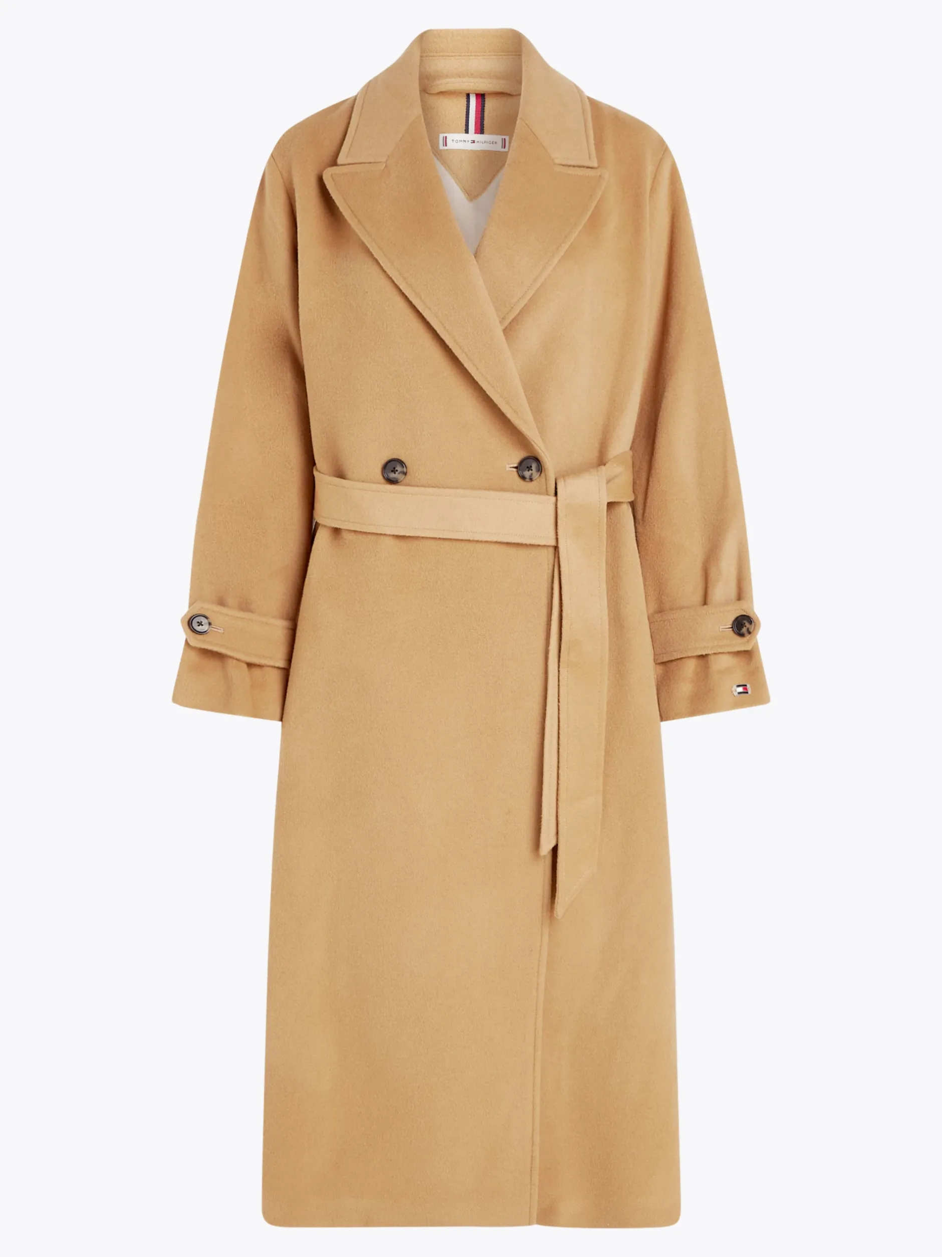 Kurtki & Płaszcze|Wełniane Płaszcze*Tommy Hilfiger Dwurzędowy Wełniany Płaszcz CLASSIC KHAKI