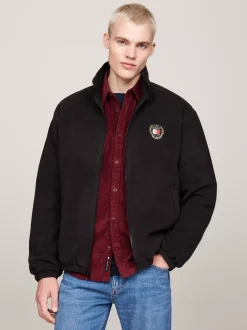 Kurtki & Płaszcze|Bomberki*Tommy Hilfiger Dwustronna Kurtka O Luźnym Kroju Z Polaru BLACK