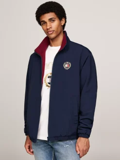 Kurtki & Płaszcze|Bomberki*Tommy Hilfiger Dwustronna Kurtka O Luźnym Kroju Z Polaru DARK NIGHT NAVY