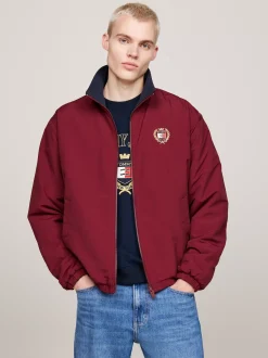 Kurtki & Płaszcze|Bomberki*Tommy Hilfiger Dwustronna Kurtka O Luźnym Kroju Z Polaru DEEP ROUGE