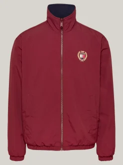 Kurtki & Płaszcze|Bomberki*Tommy Hilfiger Dwustronna Kurtka O Luźnym Kroju Z Polaru DEEP ROUGE