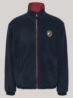 Kurtki & Płaszcze|Bomberki*Tommy Hilfiger Dwustronna Kurtka O Luźnym Kroju Z Polaru DEEP ROUGE