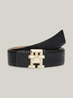 Paski*Tommy Hilfiger Dwustronny Pasek Ze Skóry BLACK/CLASSIC KHAKI
