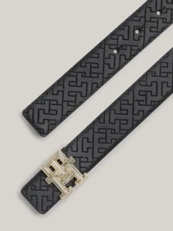 Paski*Tommy Hilfiger Dwustronny Pasek Ze Skóry BLACK/CLASSIC KHAKI
