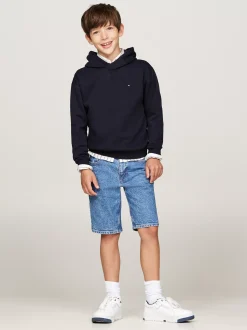 Bluzy Dresowe I Z Kapturem|Bluzy Dresowe I Z Kapturem*Tommy Hilfiger Dzianinowa Bluza Essential Z Kapturem DESERT SKY