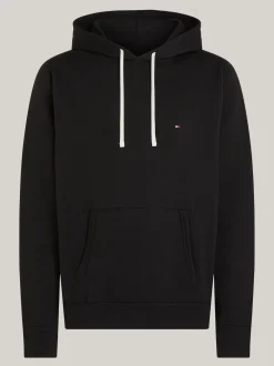 Bluzy Dresowe & Z Kapturem*Tommy Hilfiger Dzianinowa Bluza Z Kapturem Z Troczkami BLACK