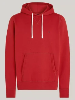 Bluzy Dresowe & Z Kapturem*Tommy Hilfiger Dzianinowa Bluza Z Kapturem Z Troczkami DARK MAGMA