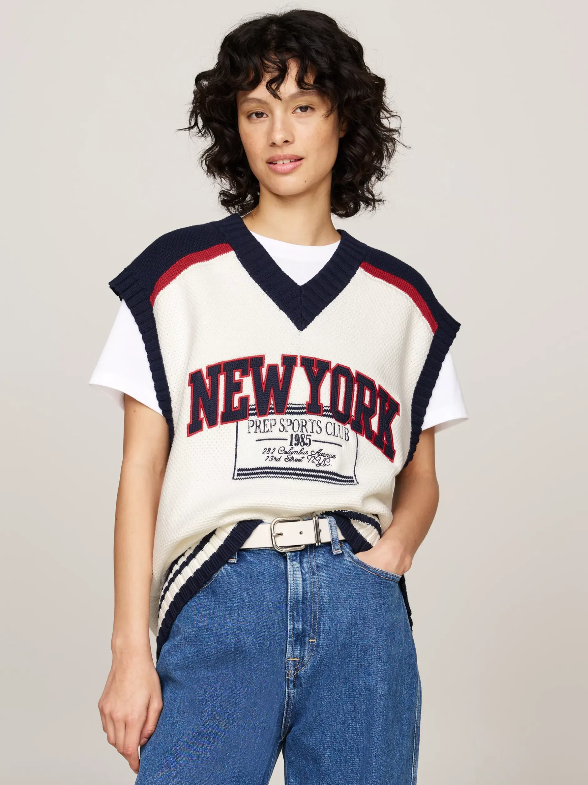Dzianina*Tommy Hilfiger Dzianinowa Kamizelka Unisex O Luźnym Kroju HIGHLAND SPIRIT