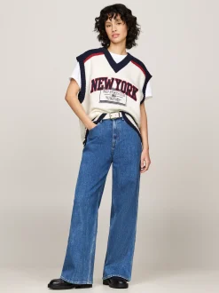 Dzianina*Tommy Hilfiger Dzianinowa Kamizelka Unisex O Luźnym Kroju HIGHLAND SPIRIT