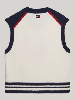 Dzianina*Tommy Hilfiger Dzianinowa Kamizelka Unisex O Luźnym Kroju HIGHLAND SPIRIT