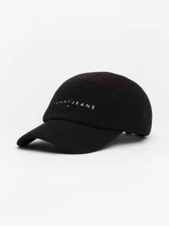 Czapki Z Daszkiem|Czapki I Szaliki*Tommy Hilfiger Dzianinowa 5-panelowa Czapka Z Daszkiem BLACK