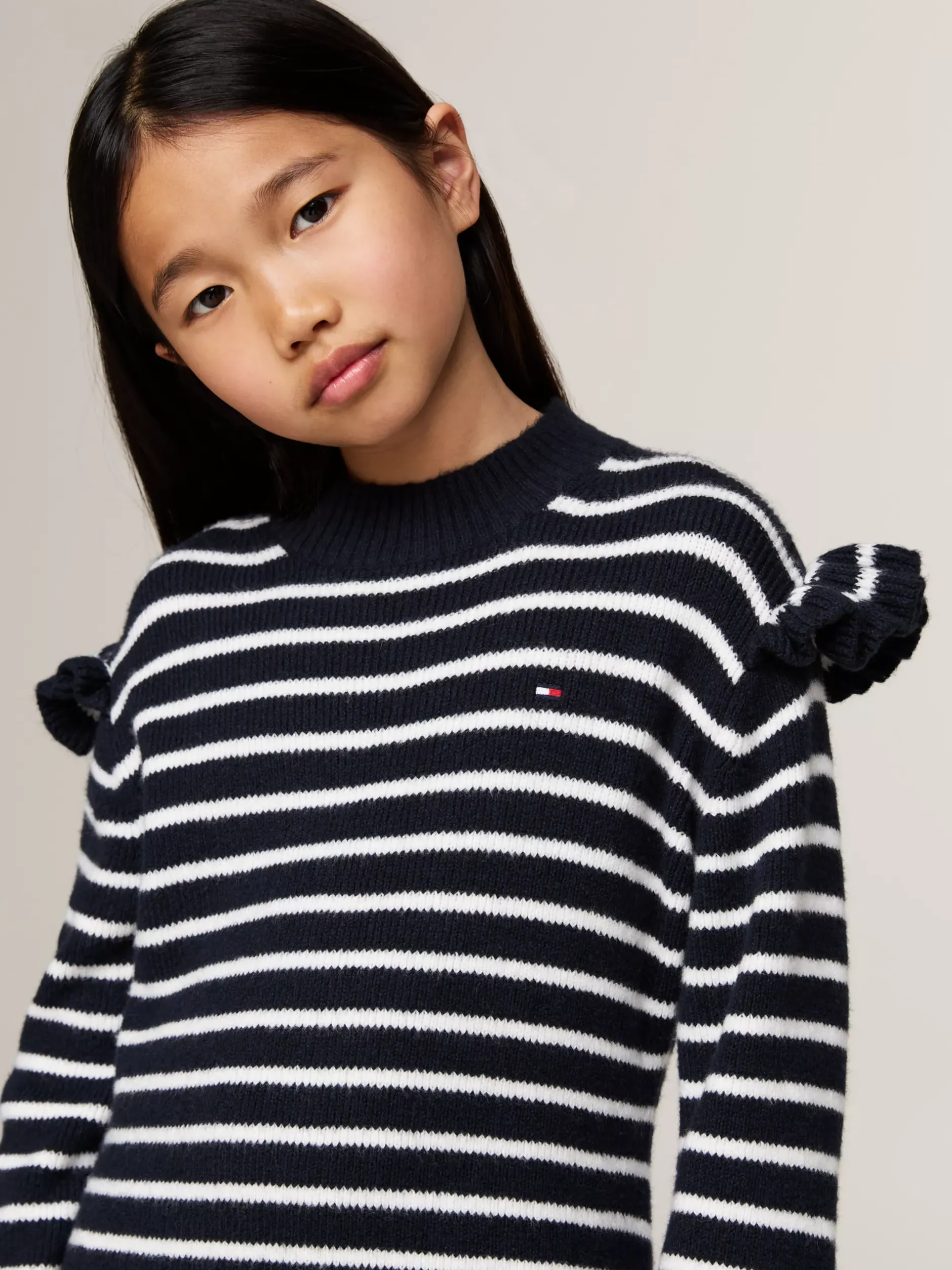 Sukienki*Tommy Hilfiger Dzianinowa Sukienka W Stylu Skater DESERT SKY STRIPE