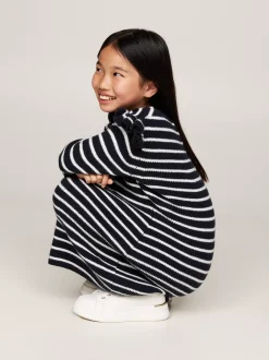 Sukienki*Tommy Hilfiger Dzianinowa Sukienka W Stylu Skater DESERT SKY STRIPE