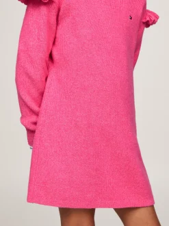 Sukienki*Tommy Hilfiger Dzianinowa Sukienka W Stylu Skater HERITAGE PINK