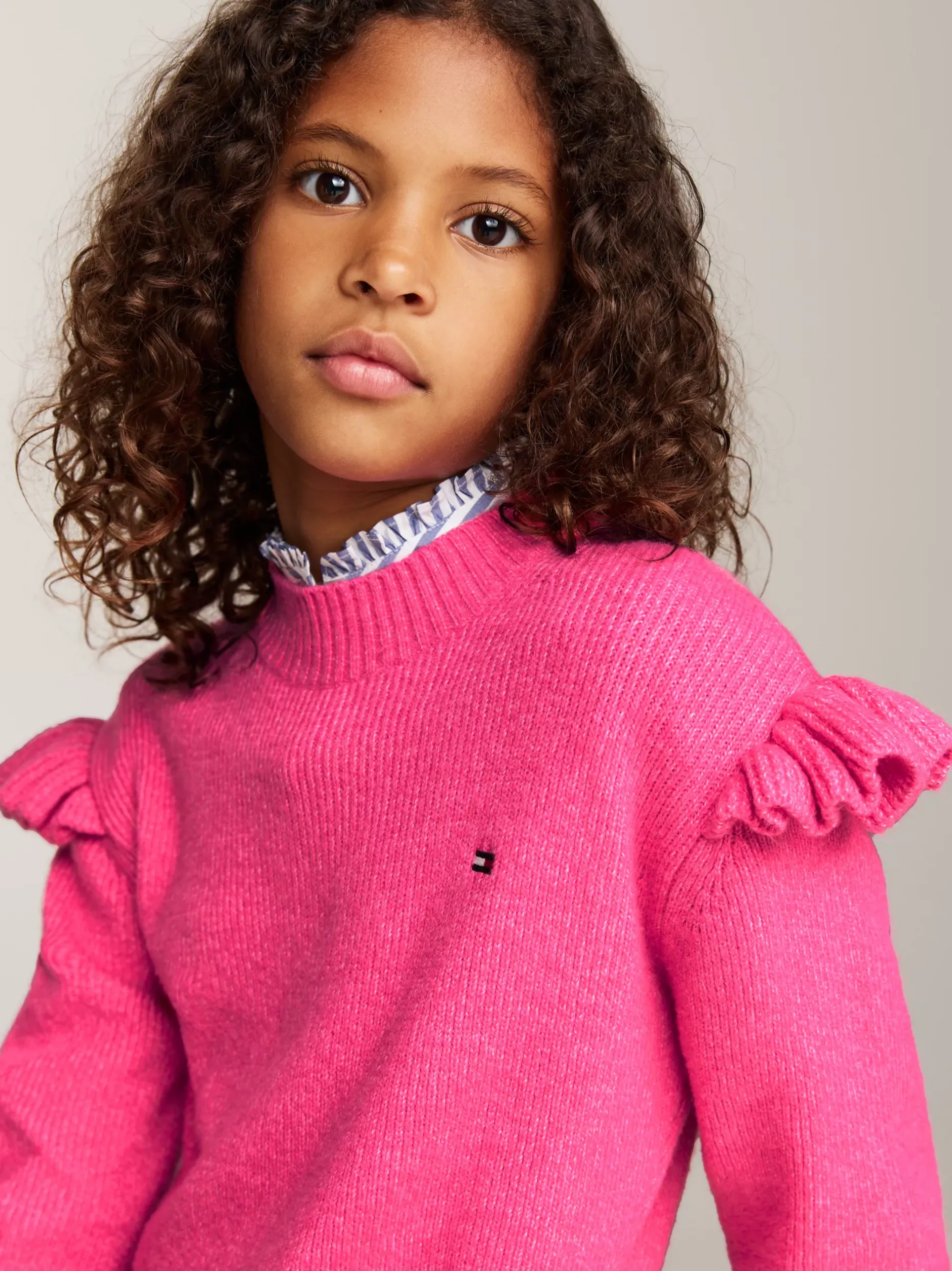 Sukienki*Tommy Hilfiger Dzianinowa Sukienka W Stylu Skater HERITAGE PINK