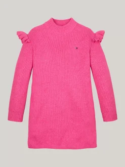 Sukienki*Tommy Hilfiger Dzianinowa Sukienka W Stylu Skater HERITAGE PINK
