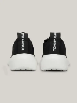 Sneakersy*Tommy Hilfiger Dzianinowe Buty Sportowe Z Logo BLACK