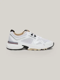 White Trainers|Sneakersy*Tommy Hilfiger Dzianinowe Buty Sportowe Z Podeszwą Vibram Z Protektorem WHITE