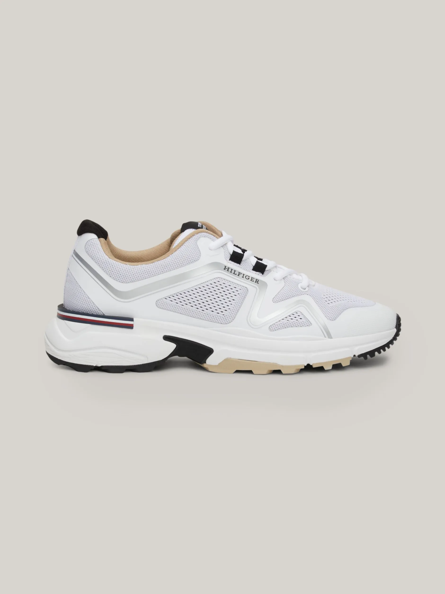 White Trainers|Sneakersy*Tommy Hilfiger Dzianinowe Buty Sportowe Z Podeszwą Vibram Z Protektorem WHITE