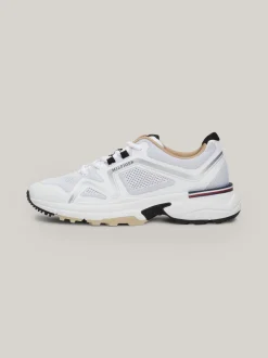 White Trainers|Sneakersy*Tommy Hilfiger Dzianinowe Buty Sportowe Z Podeszwą Vibram Z Protektorem WHITE