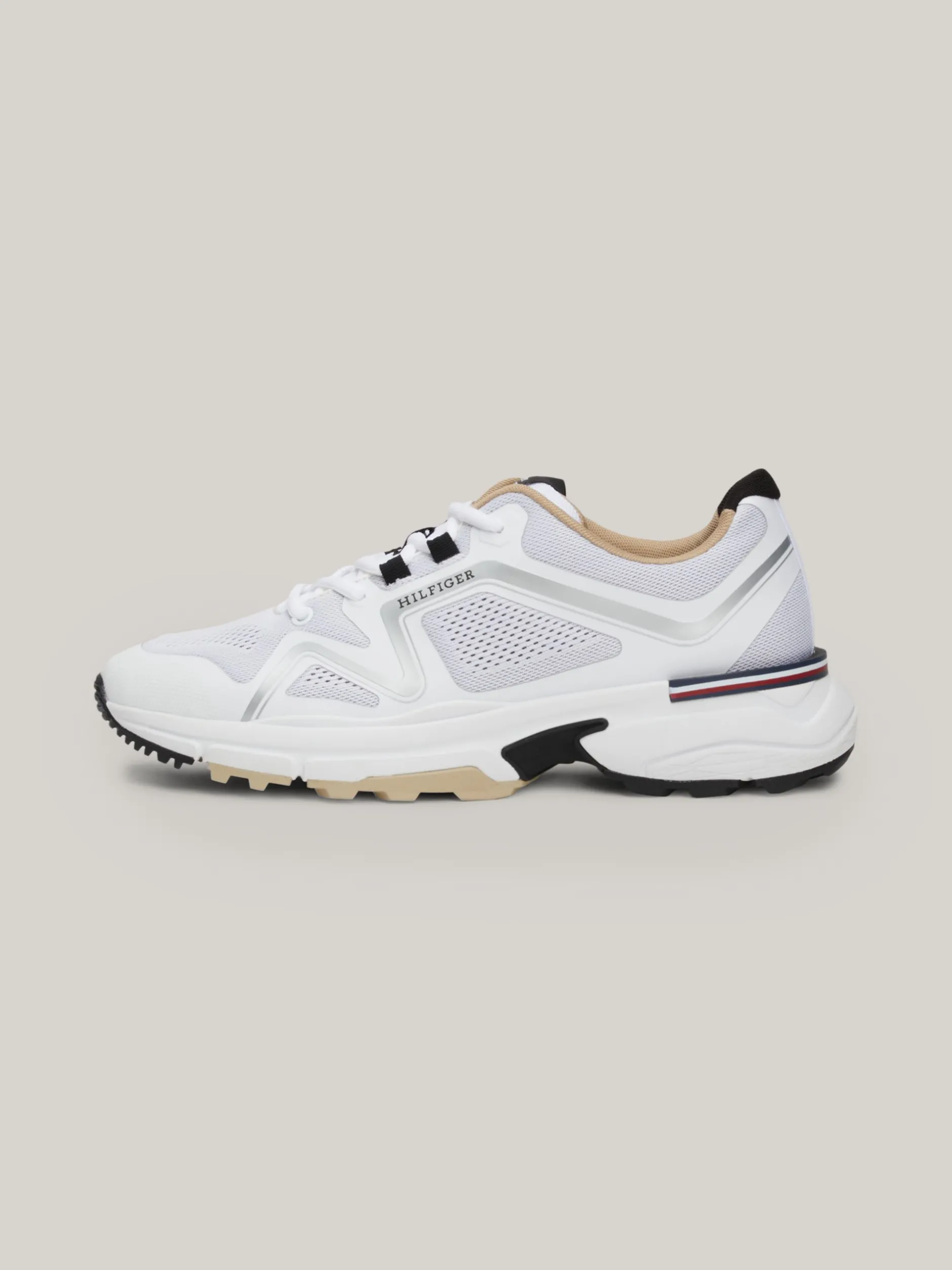 White Trainers|Sneakersy*Tommy Hilfiger Dzianinowe Buty Sportowe Z Podeszwą Vibram Z Protektorem WHITE