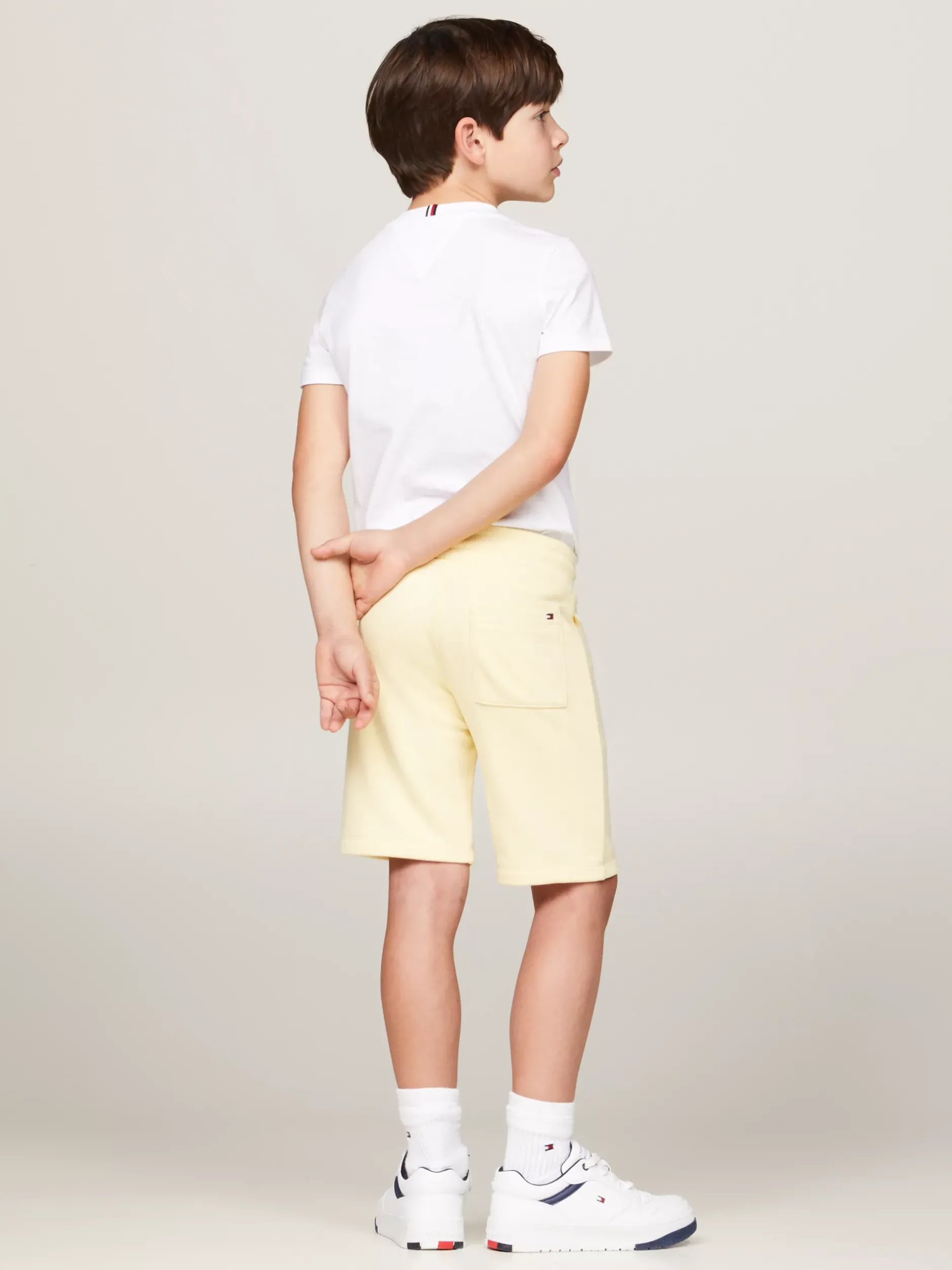 Spodnie I Szorty*Tommy Hilfiger Dzianinowe Szorty Hilfiger Monotype LEMON ZEST
