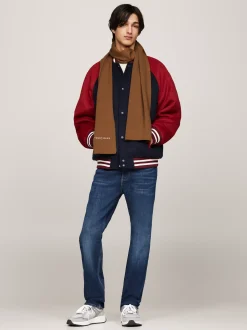 Czapki I Szaliki*Tommy Hilfiger Dzianinowy Szalik Z Haftowanym Logo BRONZE TWIST