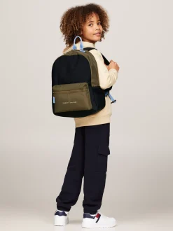 Obuwie I Akcesoria|Obuwie I Akcesoria*Tommy Hilfiger Dziecięcy Plecak Essential Z Blokami Kolorów SPACE BLUE UTILITY OLIVE COLORBLOCK