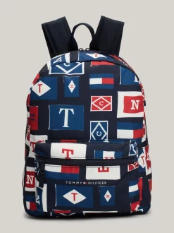 Obuwie I Akcesoria|Obuwie I Akcesoria*Tommy Hilfiger Dziecięcy Plecak Essential Z Nadrukiem SPACE BLUE ALLOVER FLAGS