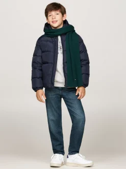 Obuwie I Akcesoria|Obuwie I Akcesoria*Tommy Hilfiger Dziecięcy Szalik Essential Z Haftowanym Logo ORNAMENTAL GREEN