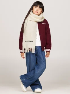 Obuwie I Akcesoria|Obuwie I Akcesoria*Tommy Hilfiger Dziecięcy Szalik Z Logo Hilfiger Monotype ANCIENT WHITE
