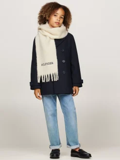 Obuwie I Akcesoria|Obuwie I Akcesoria*Tommy Hilfiger Dziecięcy Szalik Z Logo Hilfiger Monotype ANCIENT WHITE