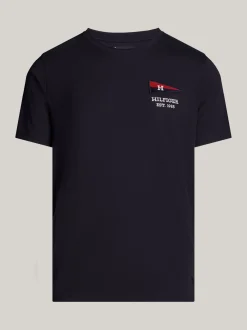 T-Shirty*Tommy Hilfiger Ekskluzywny T-shirt Z Flagą Hilfiger DESERT SKY