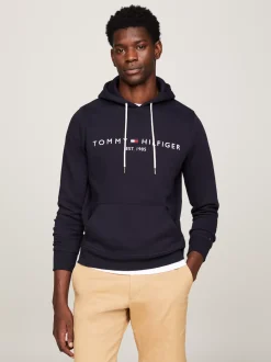 Bluzy Dresowe & Z Kapturem*Tommy Hilfiger Elastyczna Bluza Z Kapturem I Logo SKY CAPTAIN